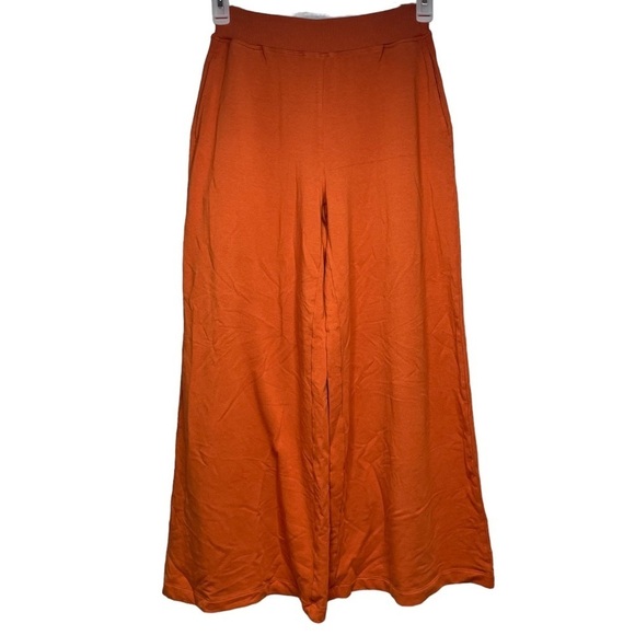 L’AGENCE wide leg sweatpants Campbell high rise rust orange medium Shopbop pants - Picture 4 of 9